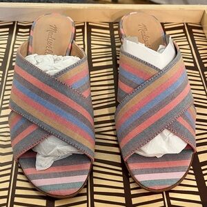 Madewell Women's Multicolor Striped Mules